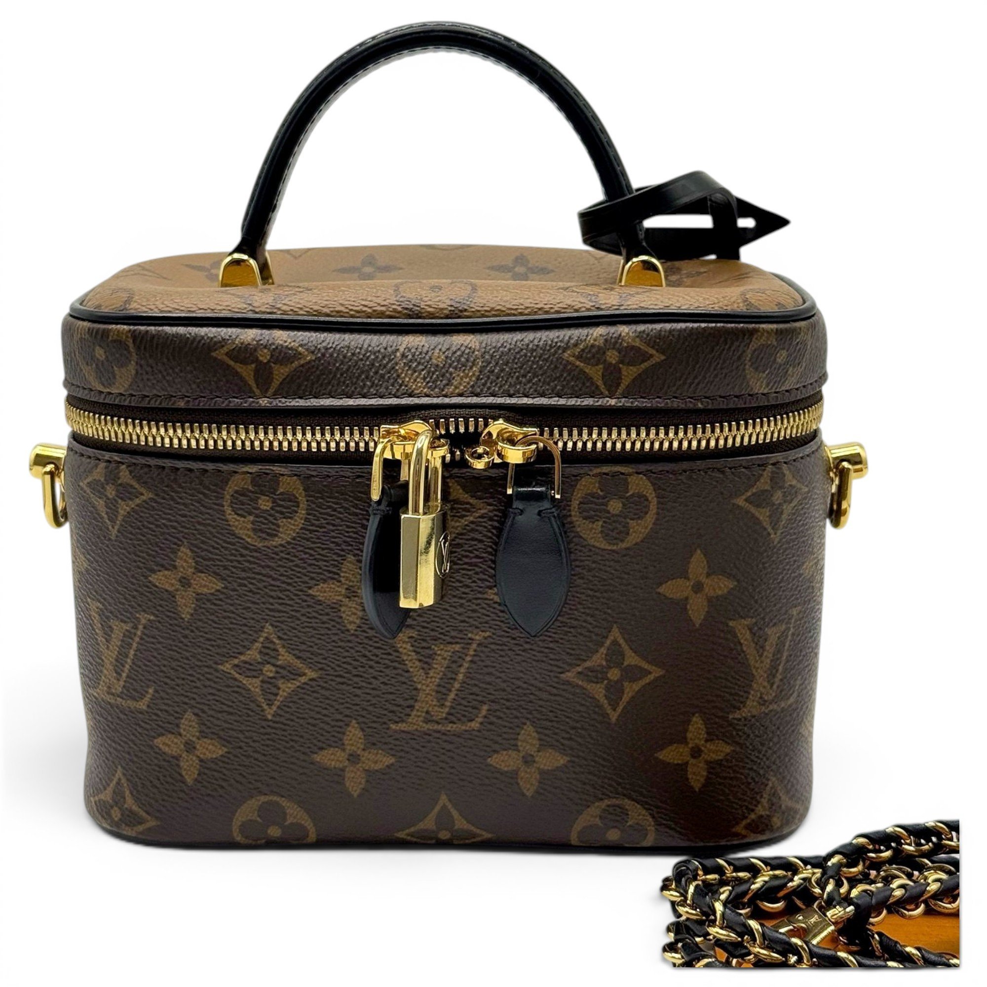 Vanity leather handbag