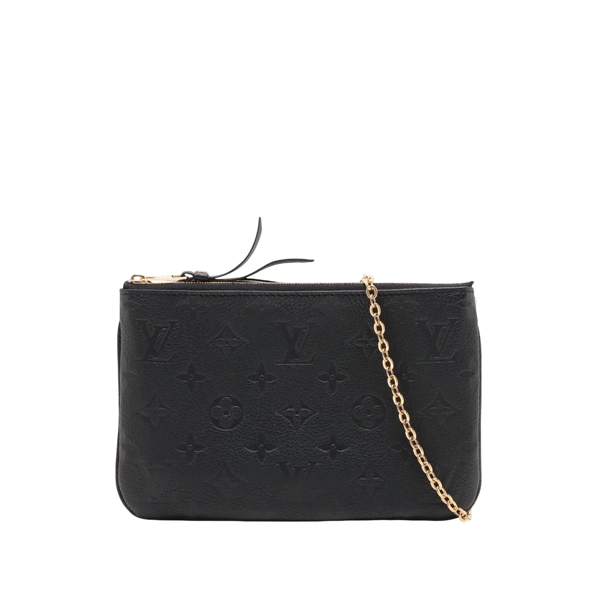 Double zip leather handbag