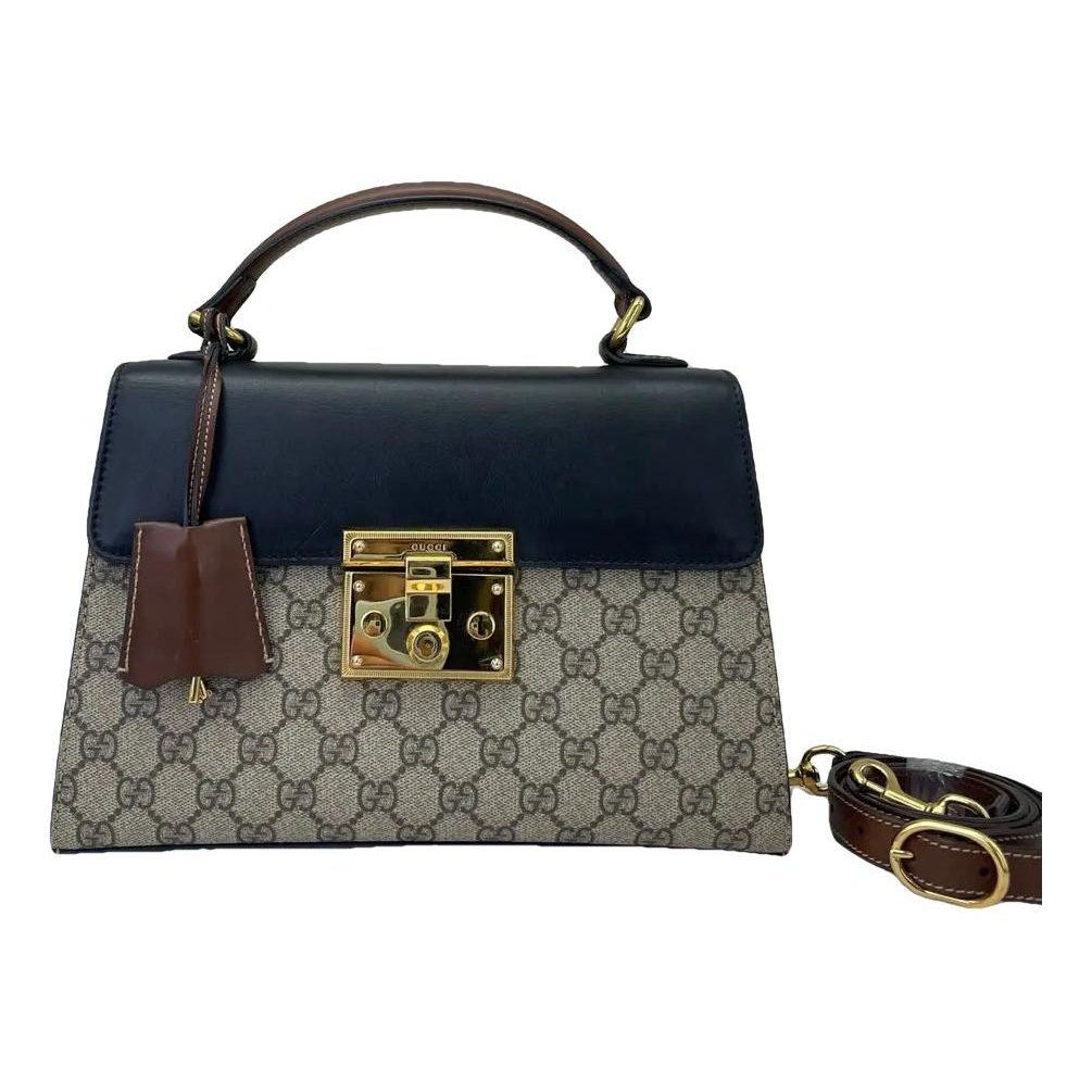 Padlock vinyl handbag