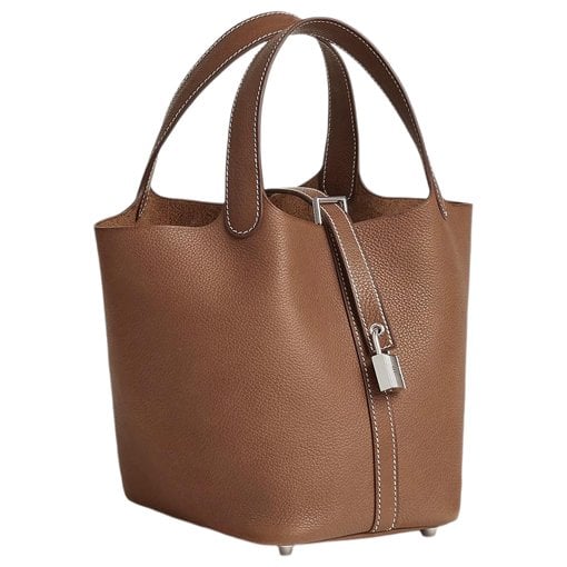 Picotin leather tote