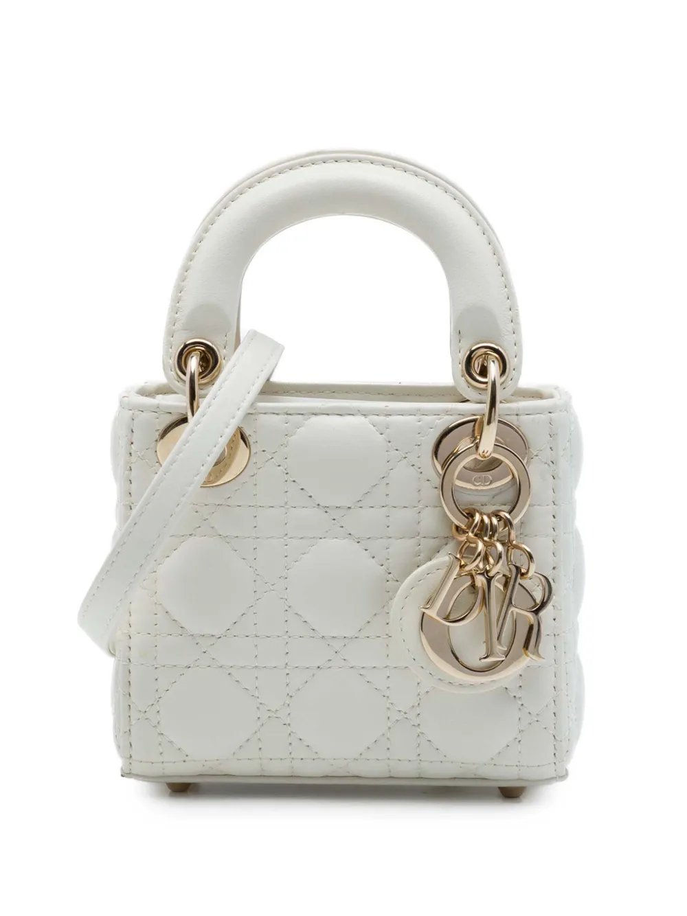 2021 Micro Lambskin Cannage Lady Dior satchel