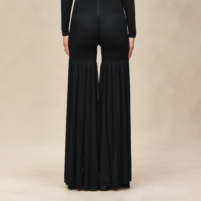 Noir Jumpsuit With Smocks