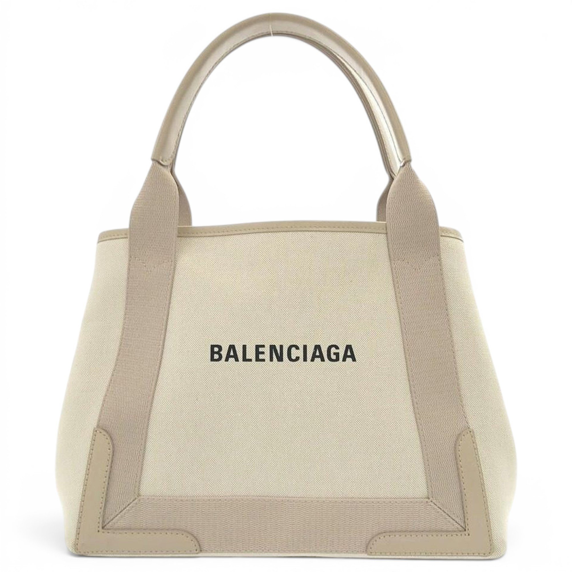 Navy cabas cloth handbag