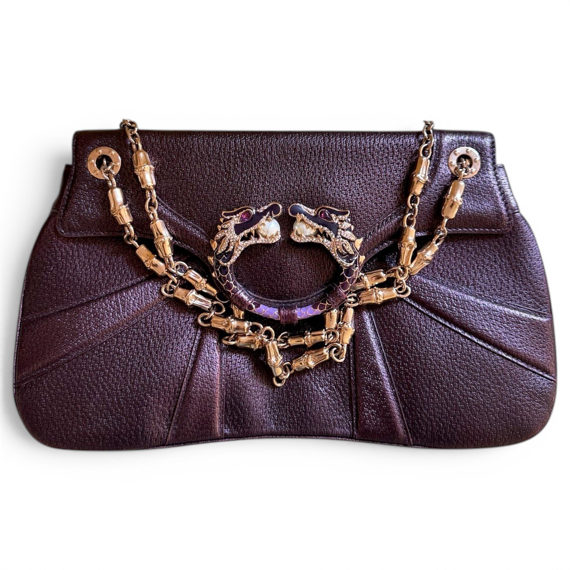 Horsebit Chain leather handbag