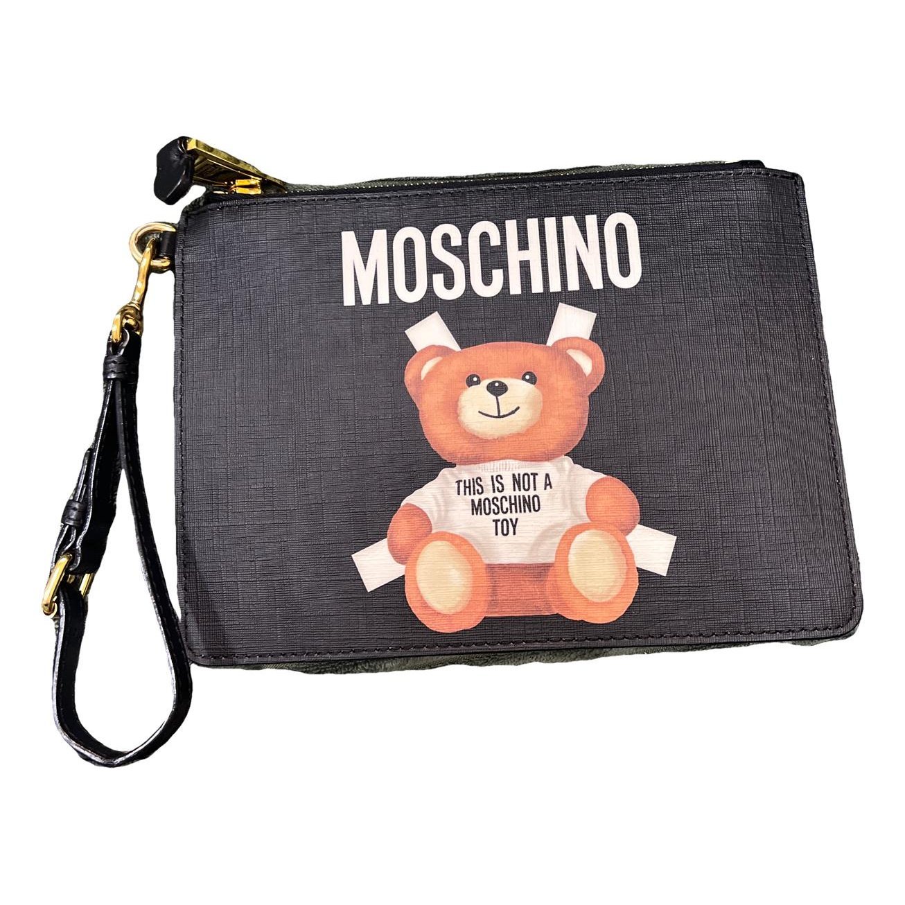 Leather clutch bag