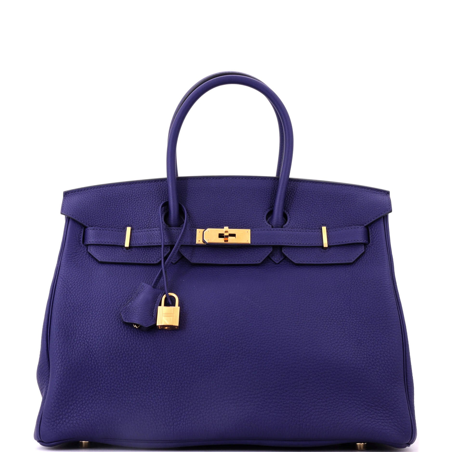 Birkin Handbag Bleu Encre Togo with Gold Hardware 35