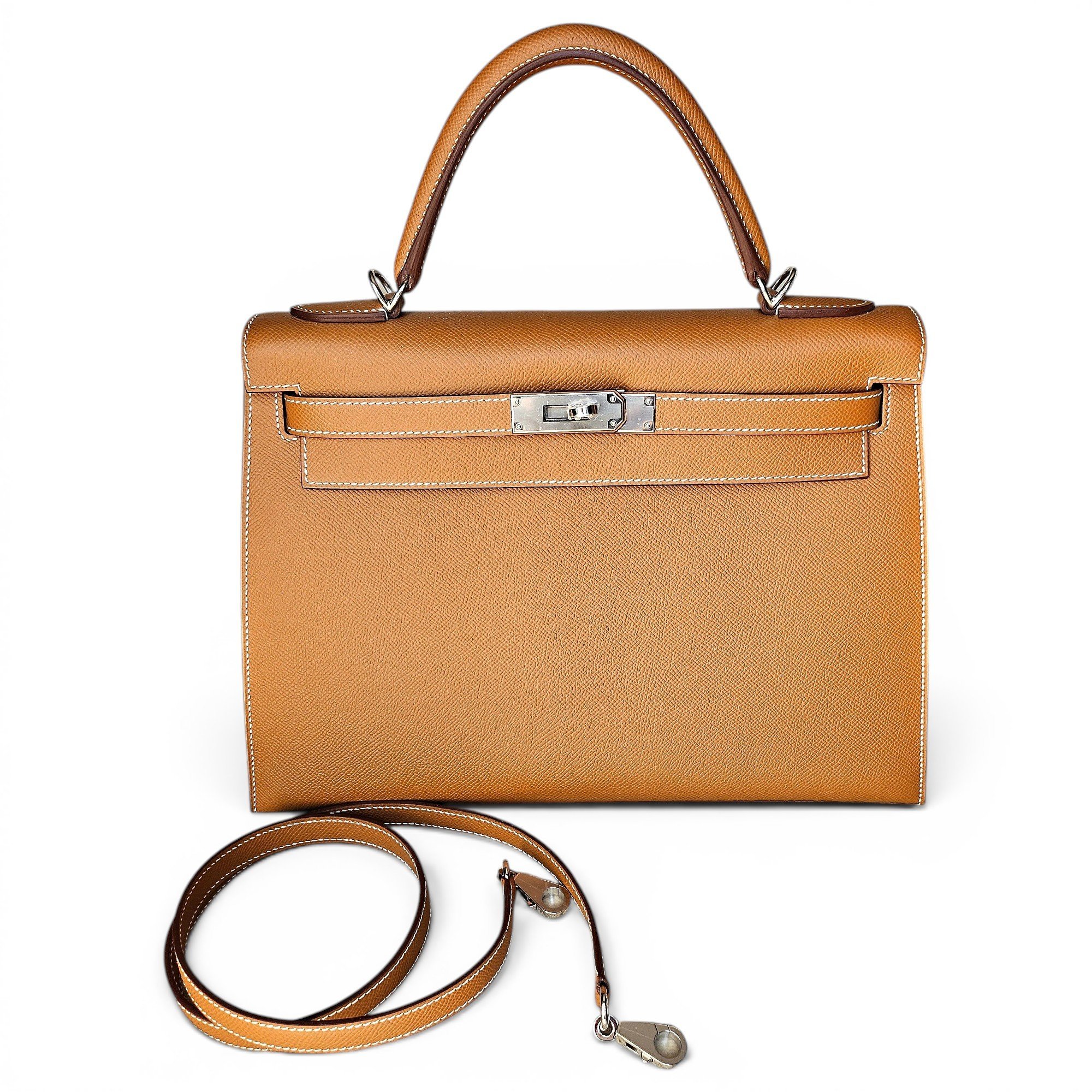 Hermes Kelly 32 Handbag Gold Epsom Leather