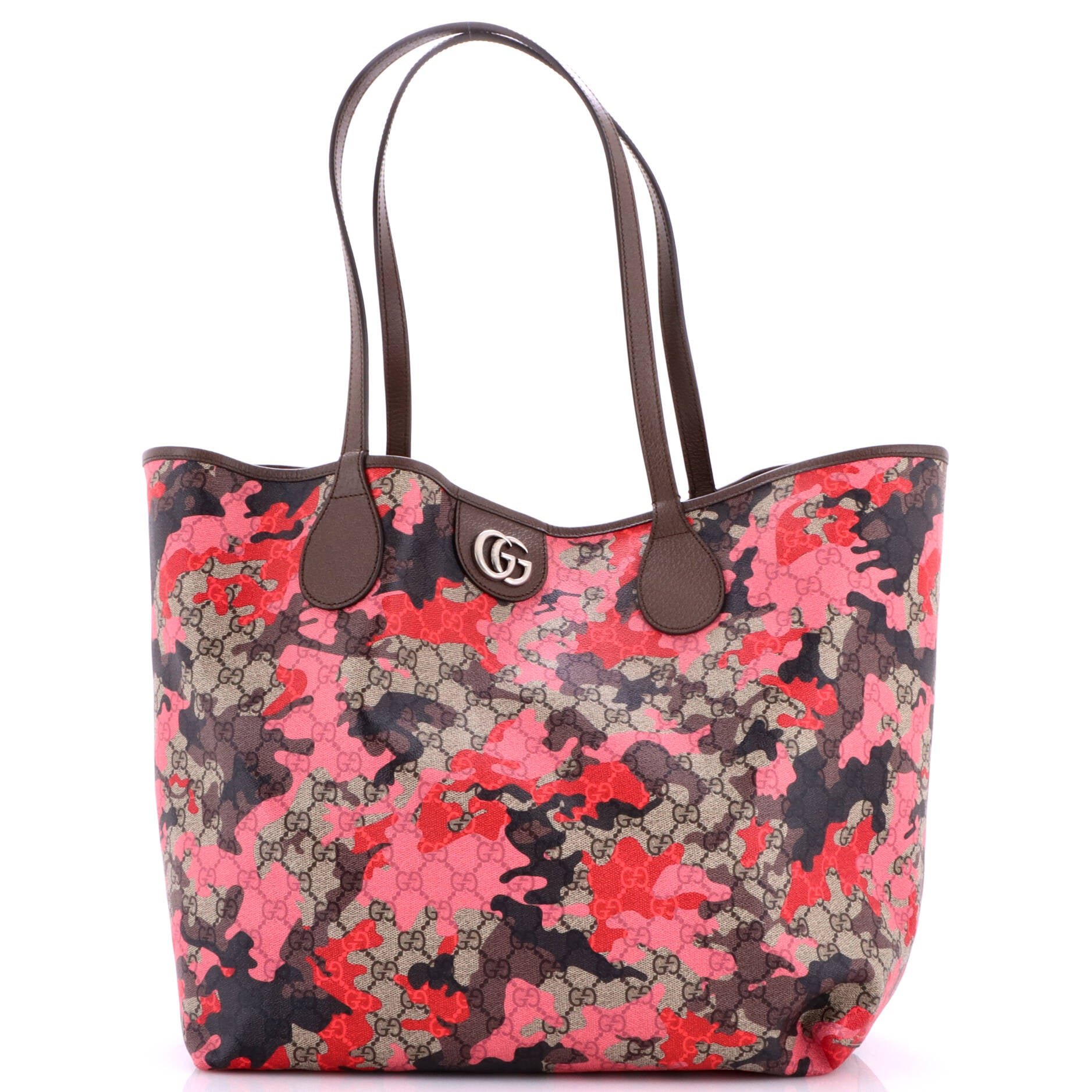 GG Open Tote GG Camouflage Coated Canvas Large