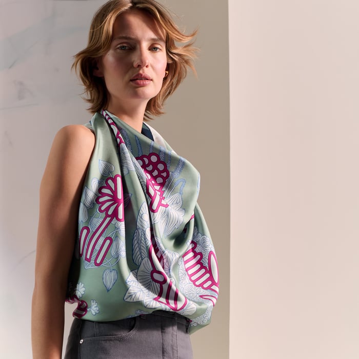 Botanica Grafica Double Face Scarf 90