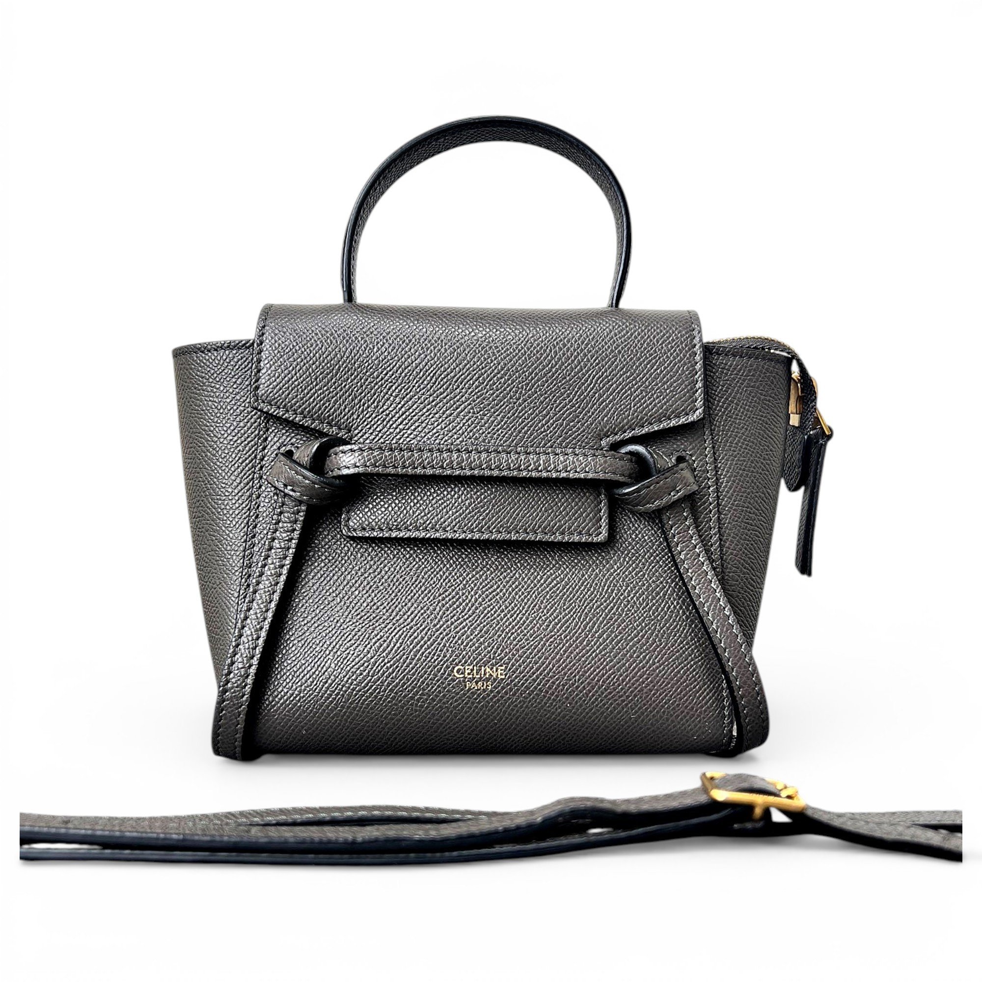 Belt leather handbag