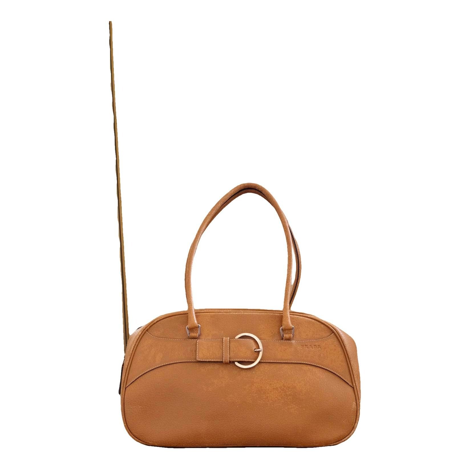 Bowling leather handbag