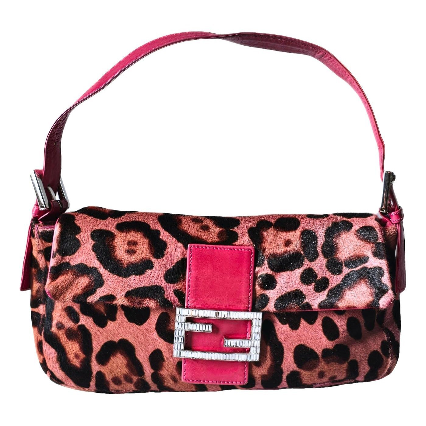 Baguette pony-style calfskin handbag