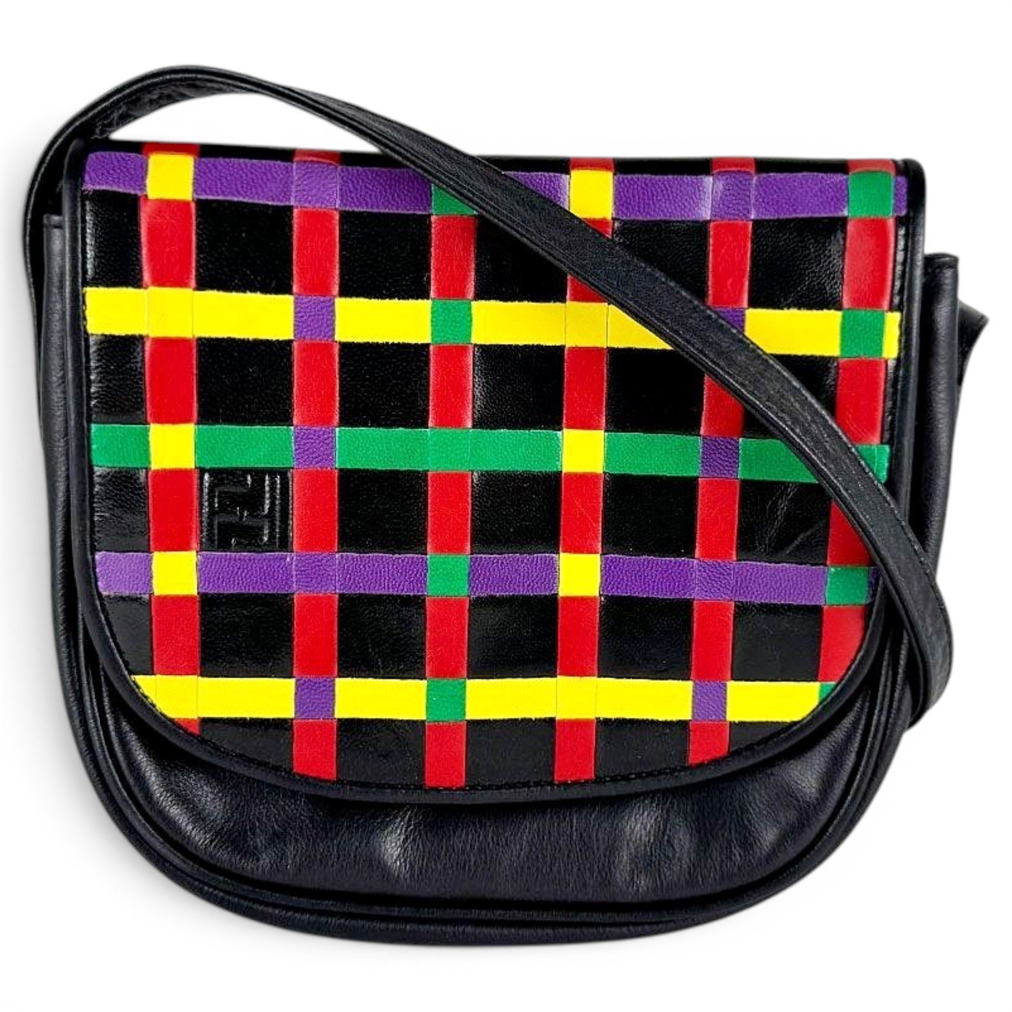 Pocket leather handbag