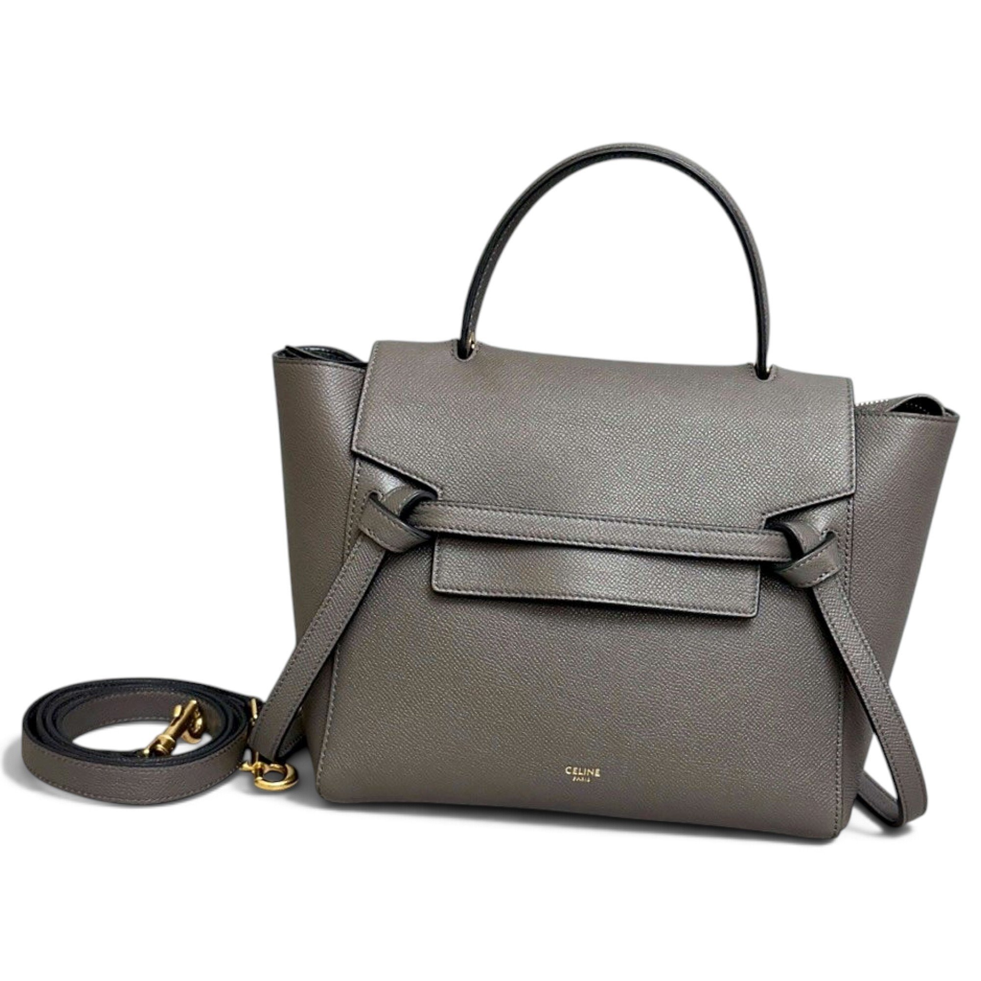 Belt leather handbag