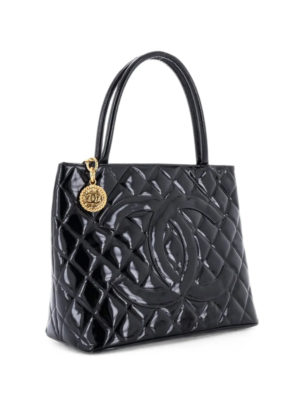 Medallion Quilted Patent tote bag
