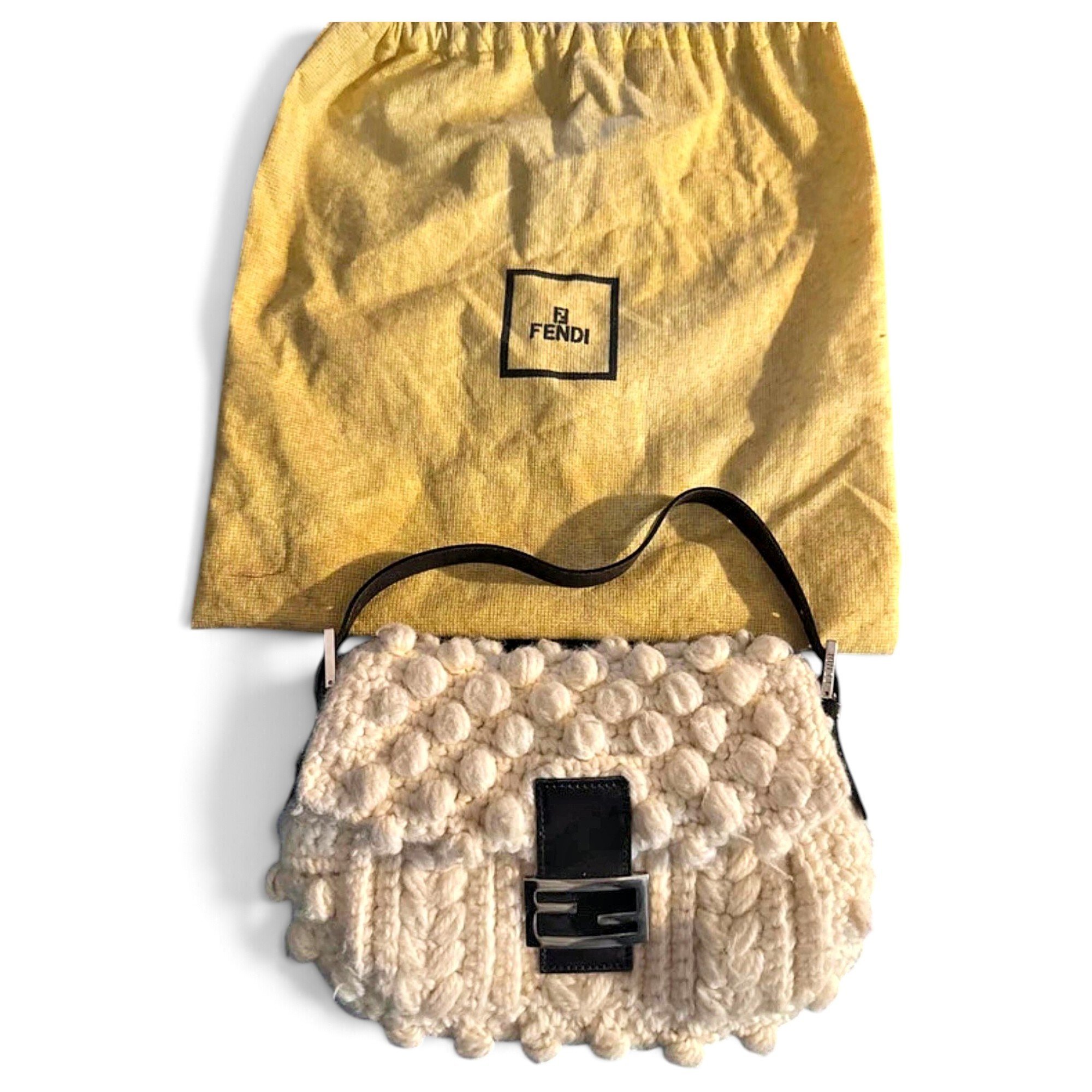 Baguette wool handbag