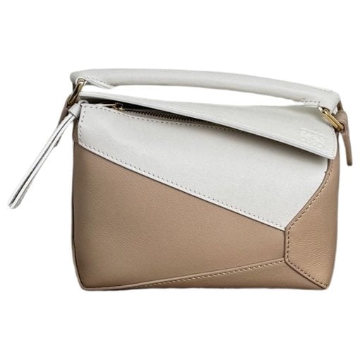Puzzle leather handbag
