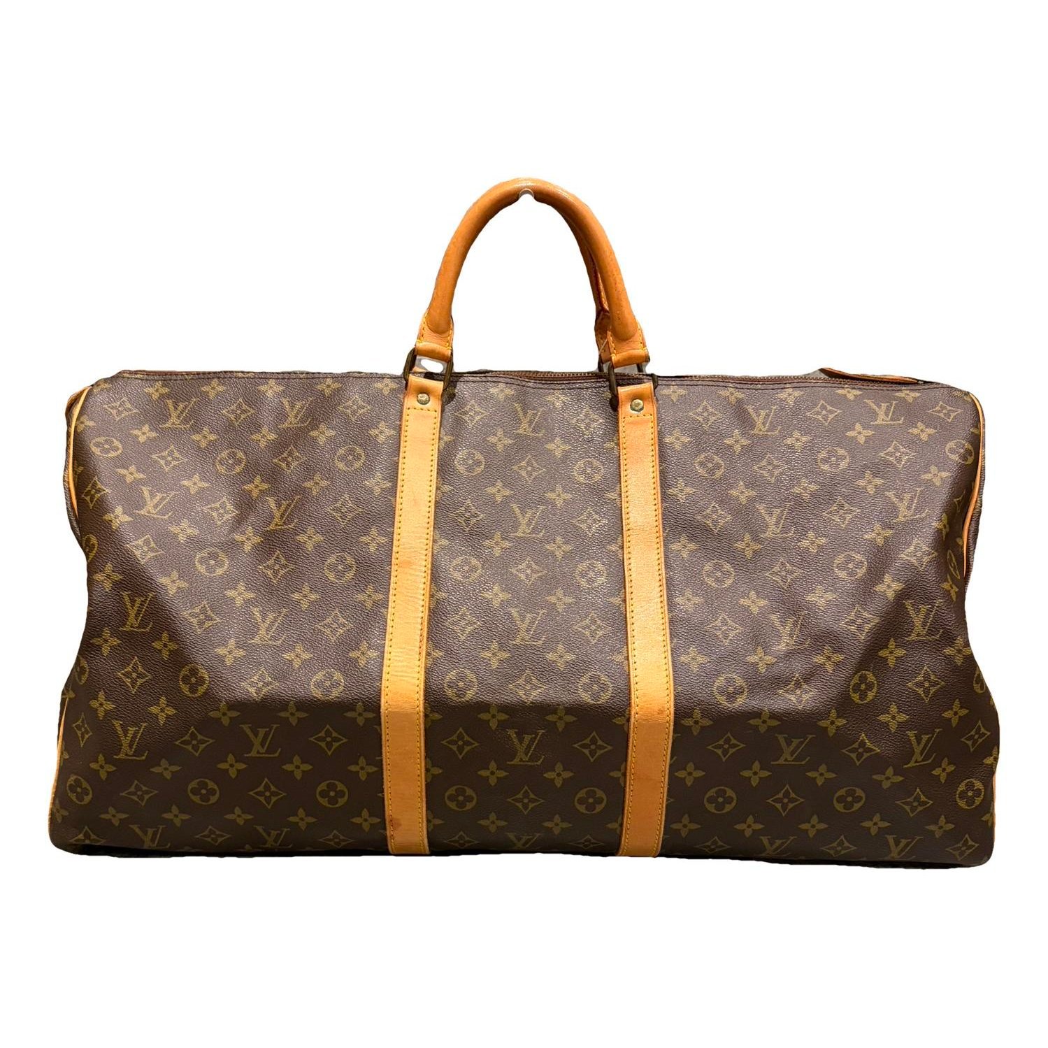 Keepall leather travel bag