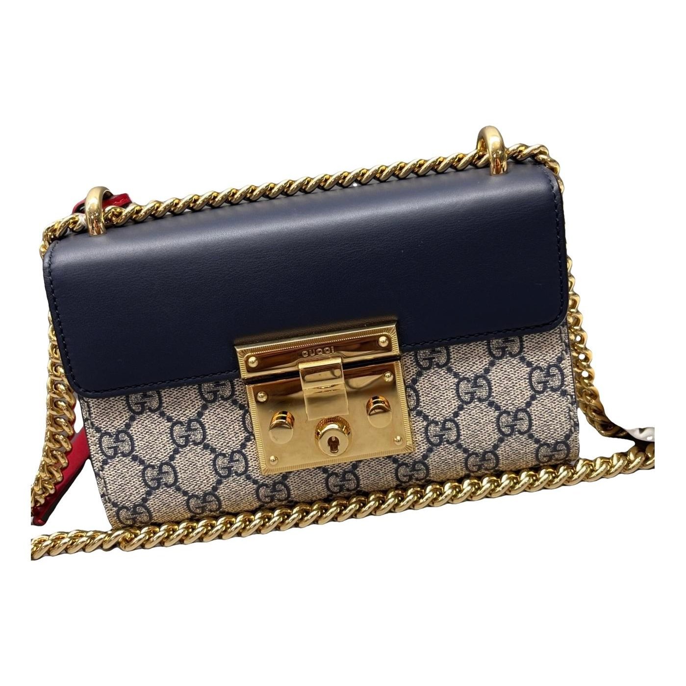 Padlock leather handbag