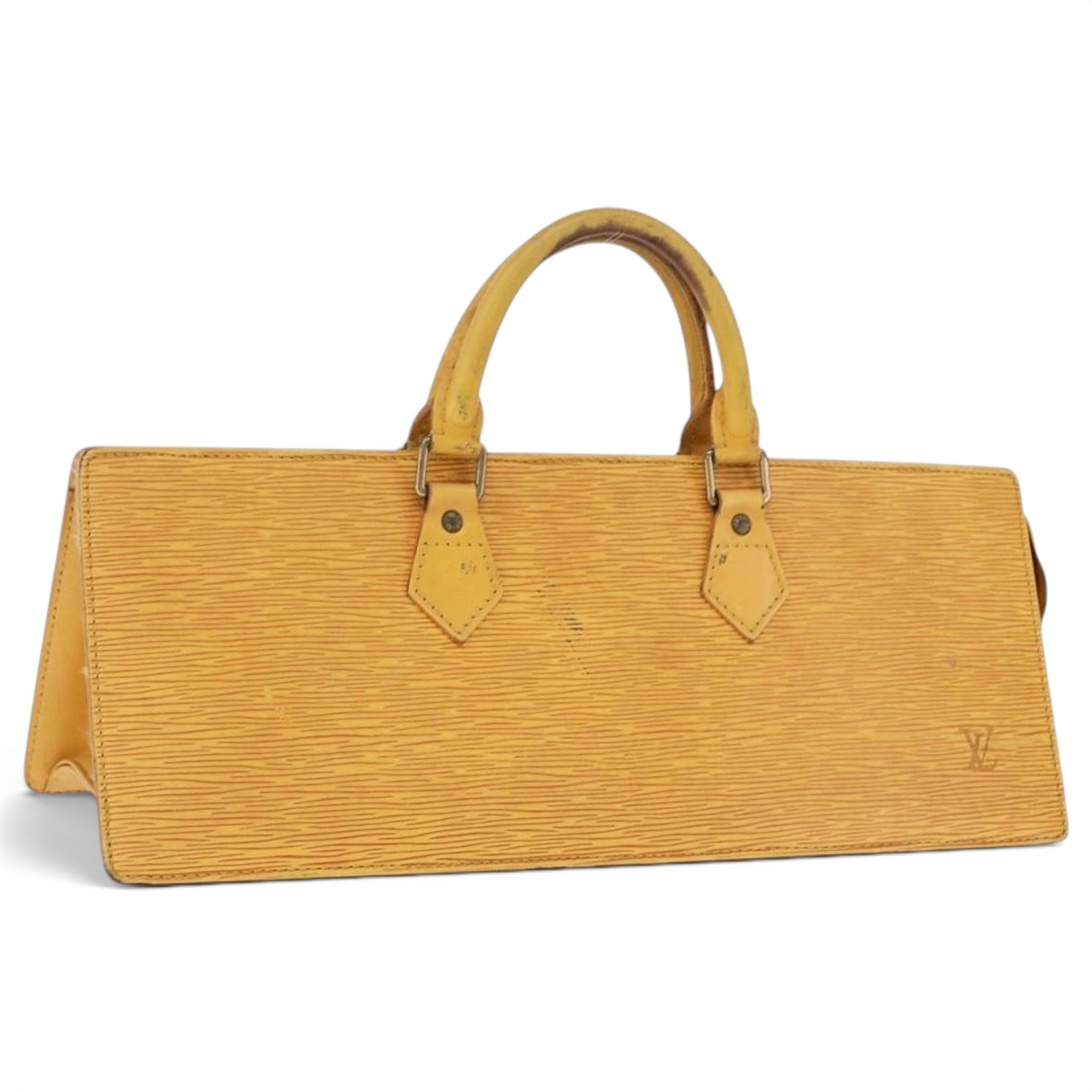 Triangle leather handbag