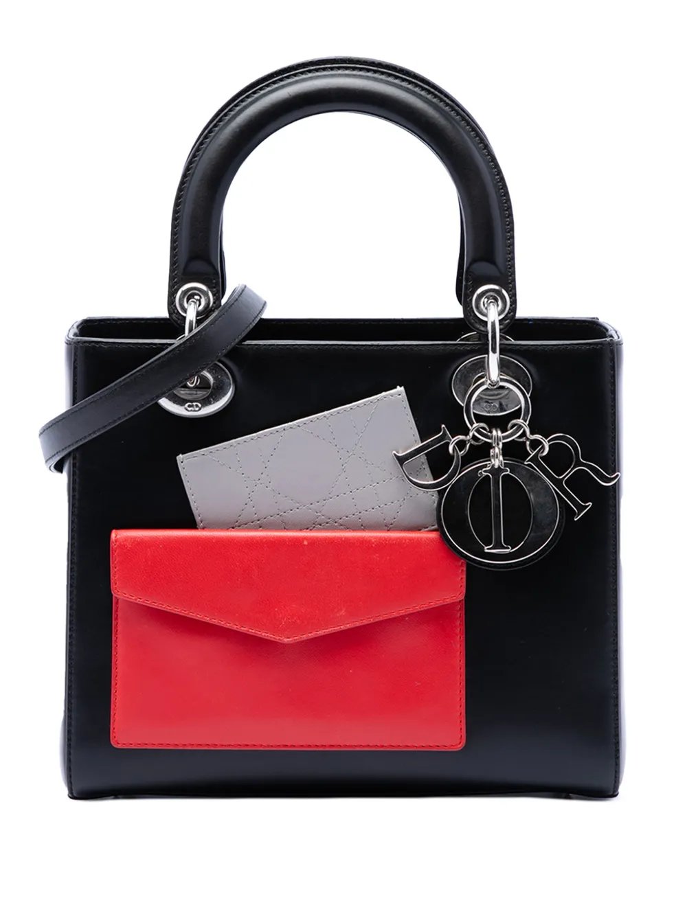 2014 Medium Calfskin Pockets Lady Dior satchel