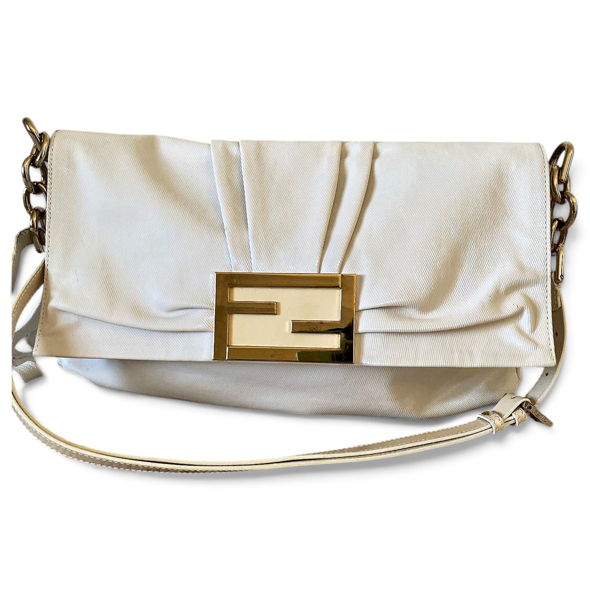 Baguette patent leather handbag