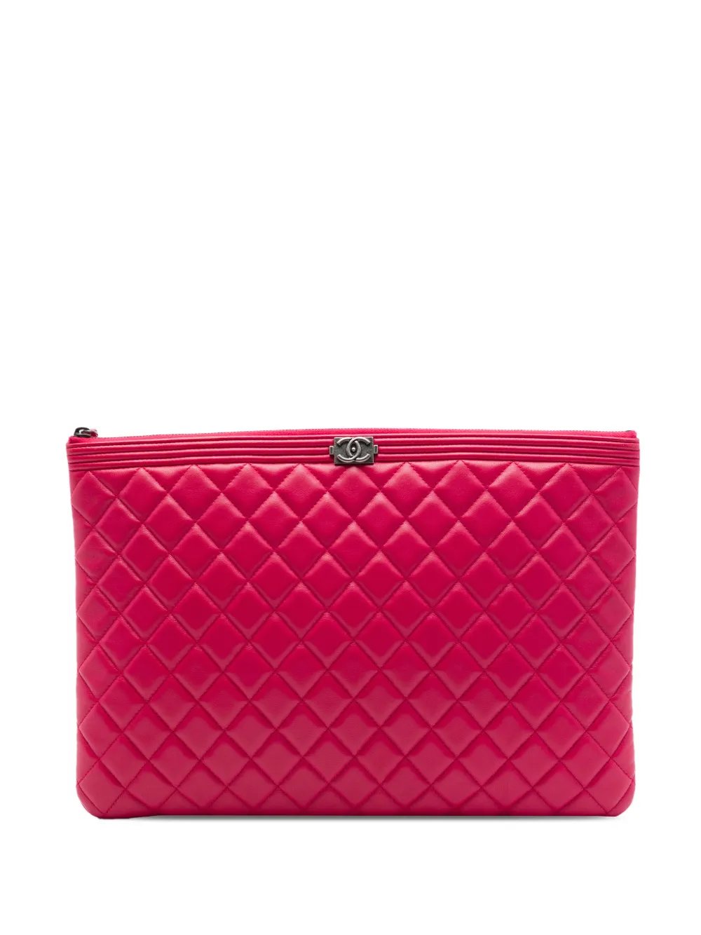 2016-2017 Large Quilted Calfskin Chain Boy O Case clutch bag