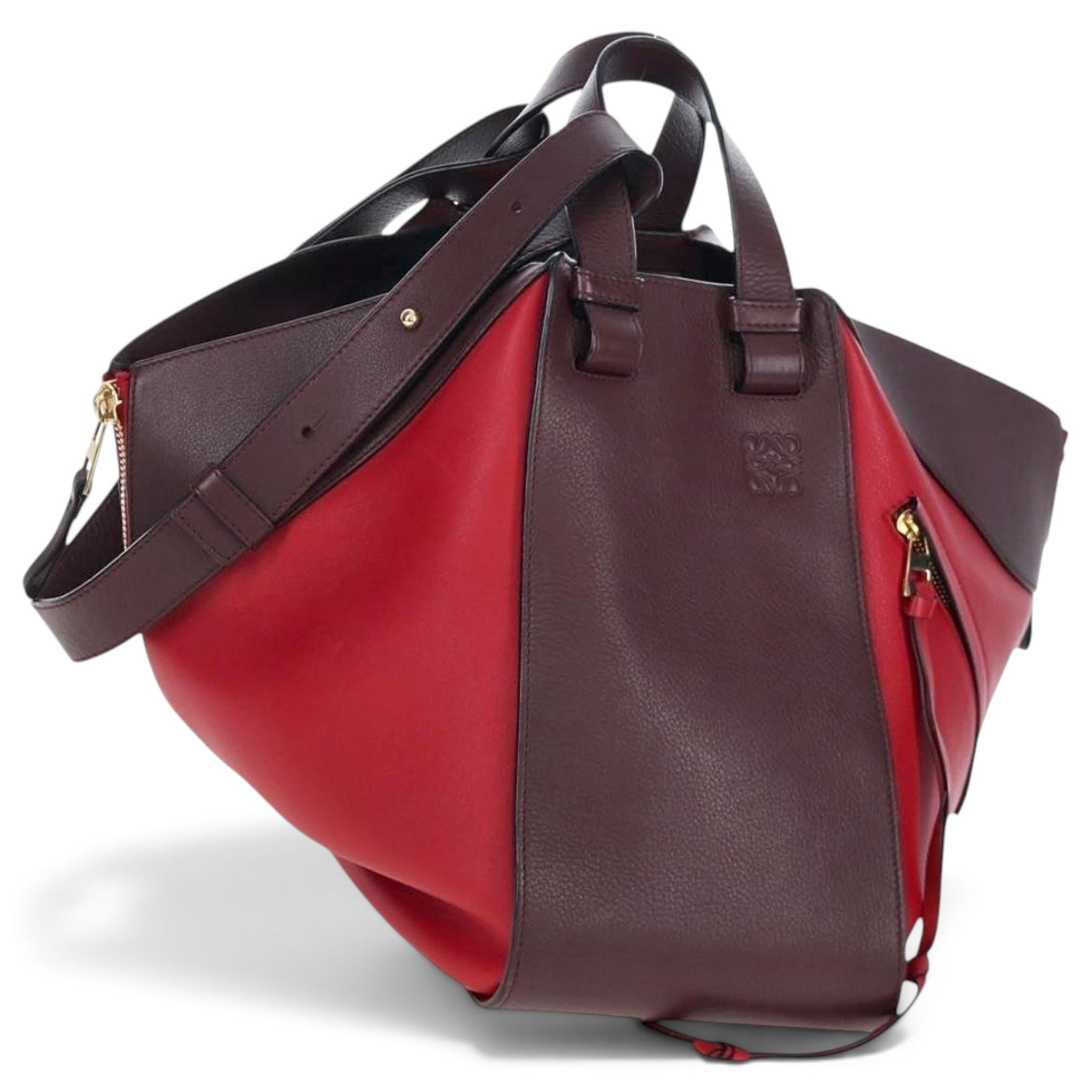 Hammock leather handbag