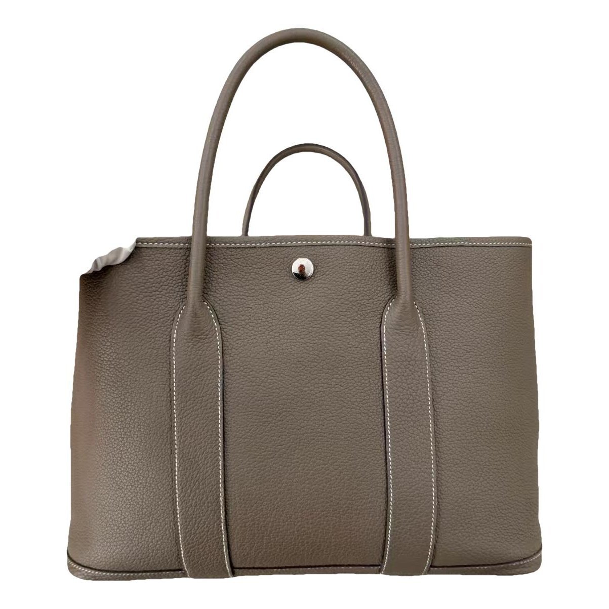 Hermes Garden Party 36 Handbag Etoupe Togo Leather