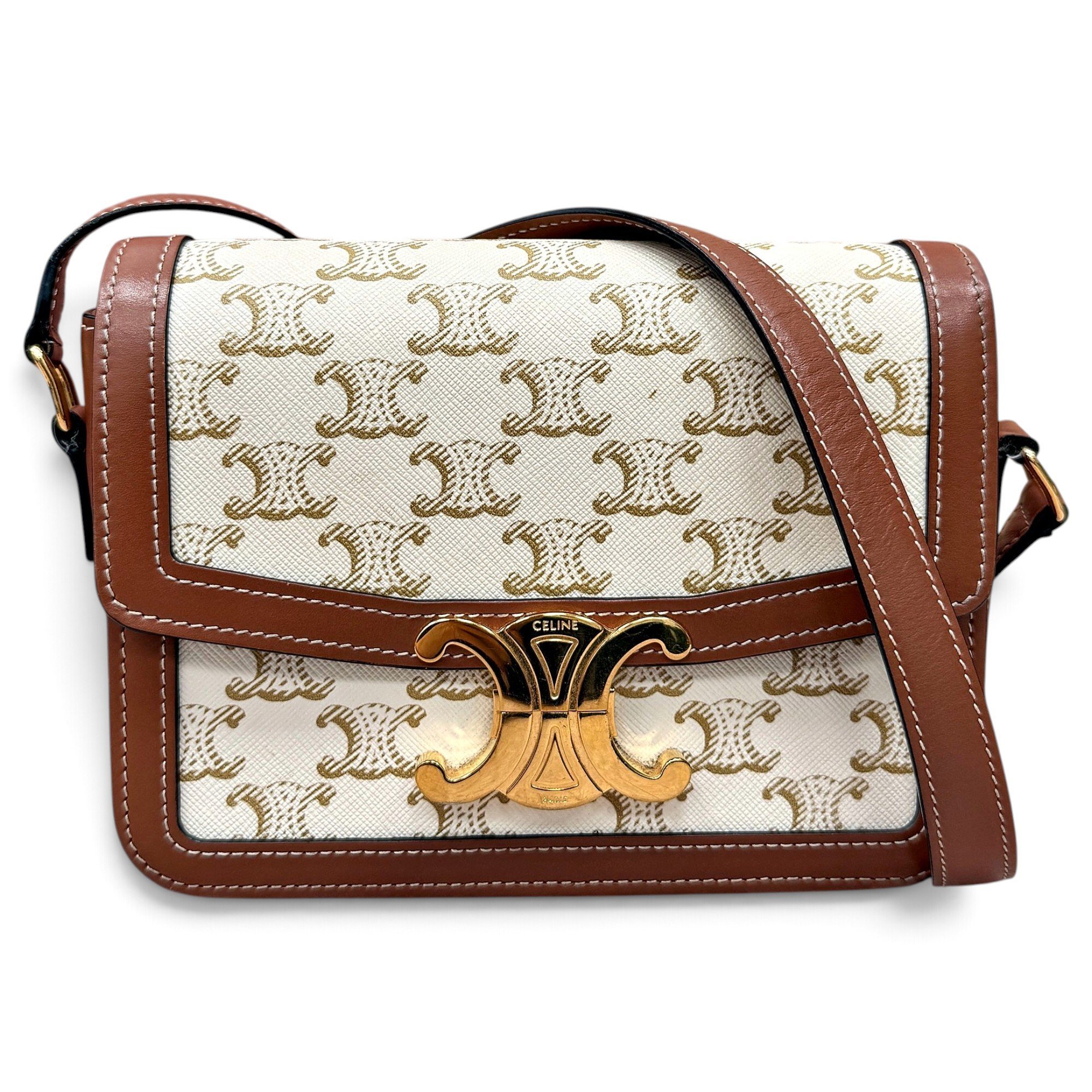Triomphe leather handbag
