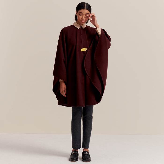 Neutral Colors Surprise Petit H Cashmere Cape