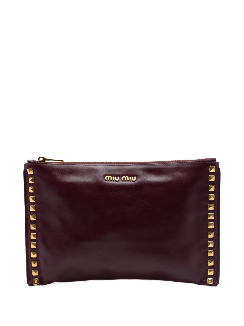 2010-2026 Studded Leather Zip clutch bag