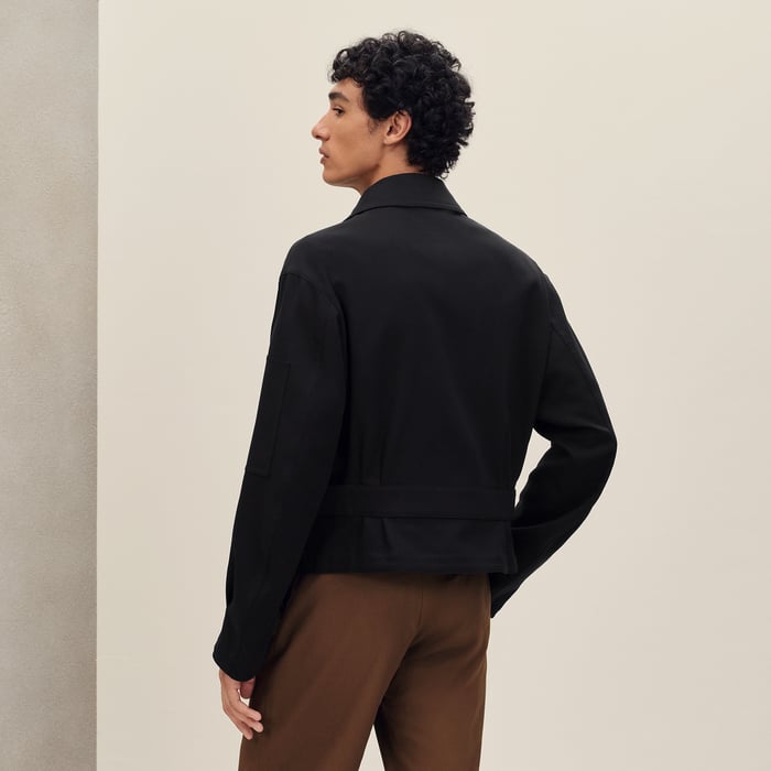 Noir Zipped Straight Cut Jacket