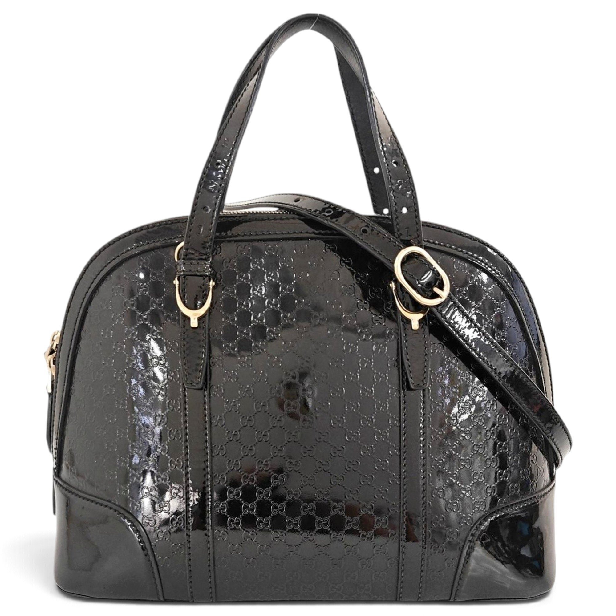 Patent leather handbag