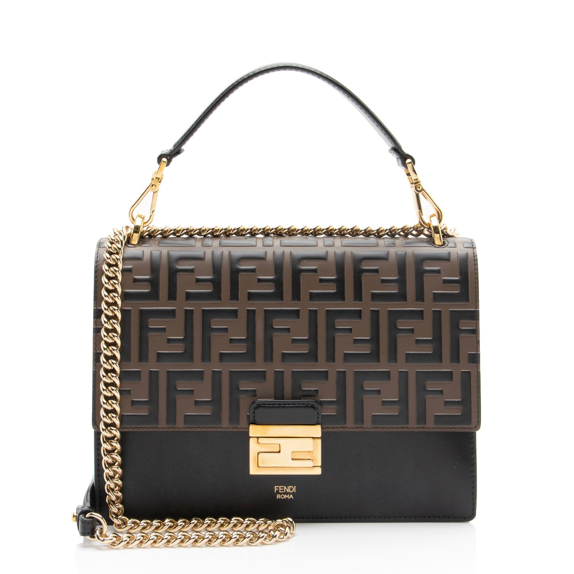 FF leather crossbody bag