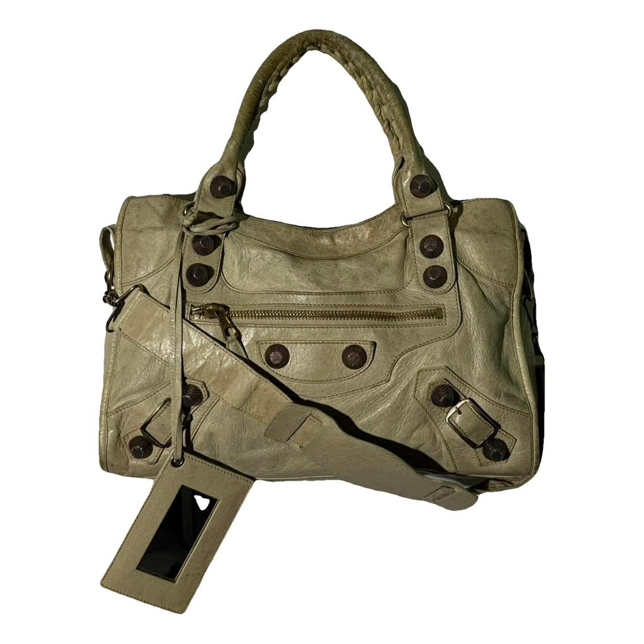 City leather handbag