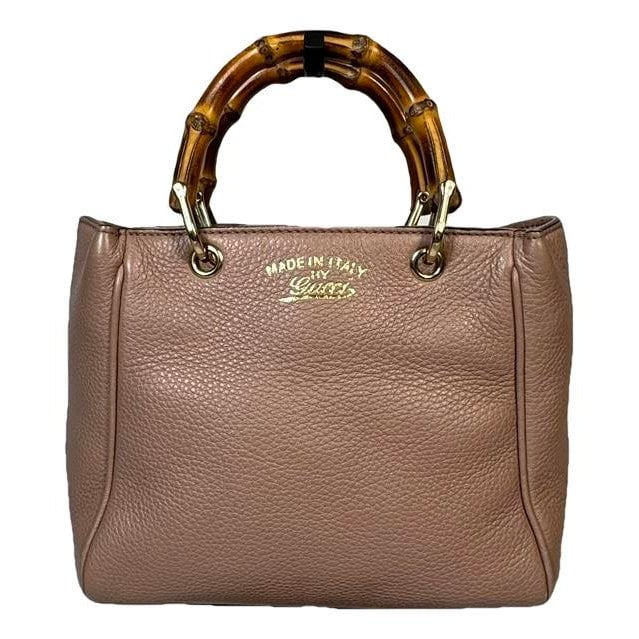 Bamboo leather handbag