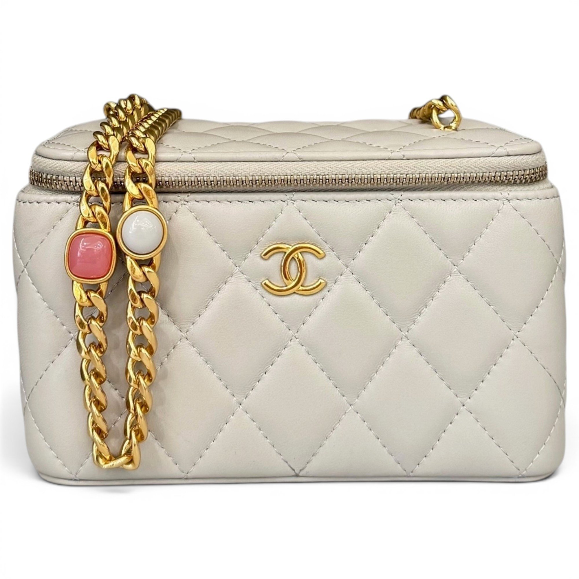 Vanity leather handbag