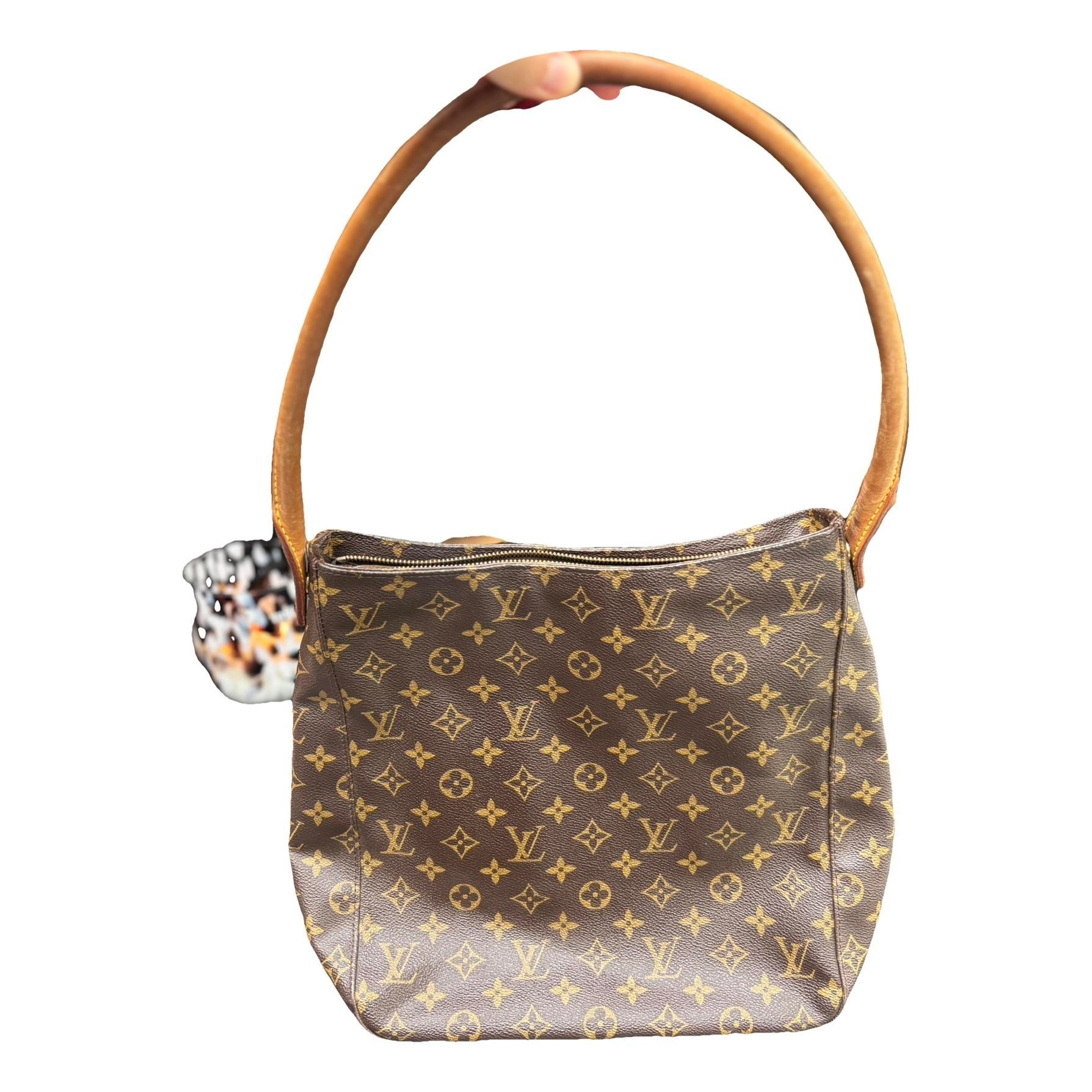 Looping leather handbag