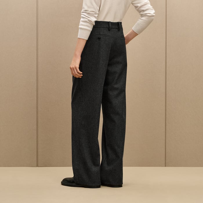 Anthracite Pleated Malte Pants