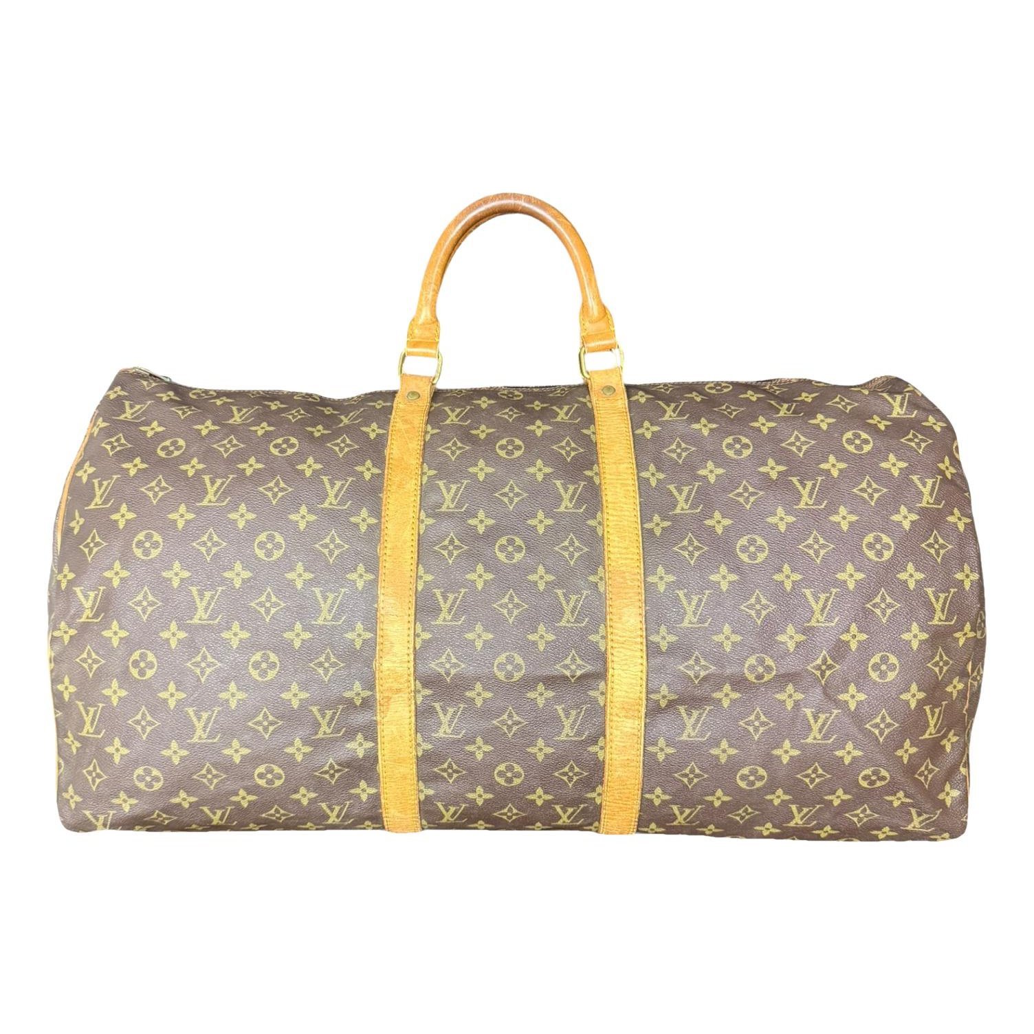 Keepall leather travel bag