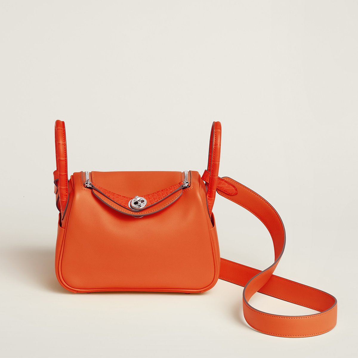Orange Minium Lindy Mini Touch Bag