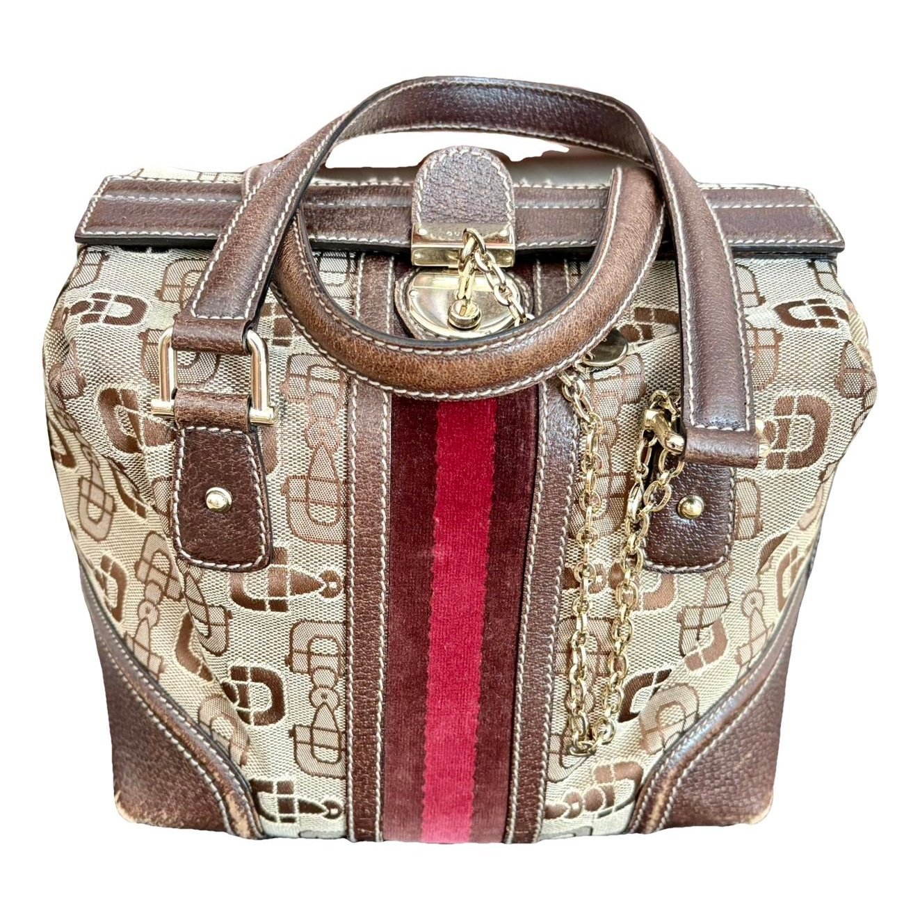 Boston leather handbag