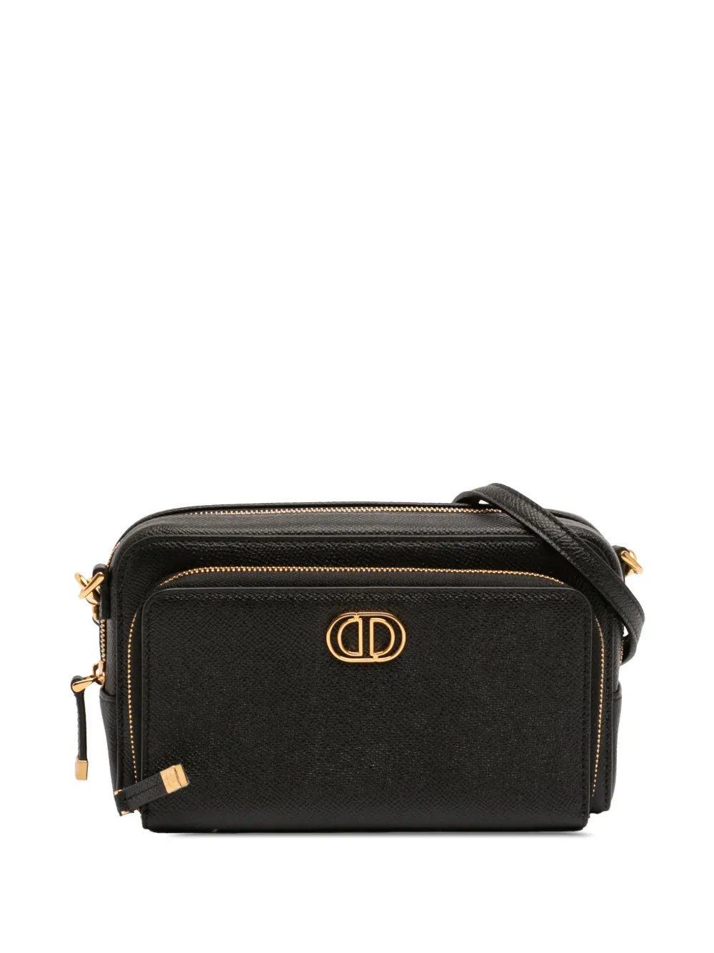 2023 Grained Calfskin Caro Double Pouch crossbody bag