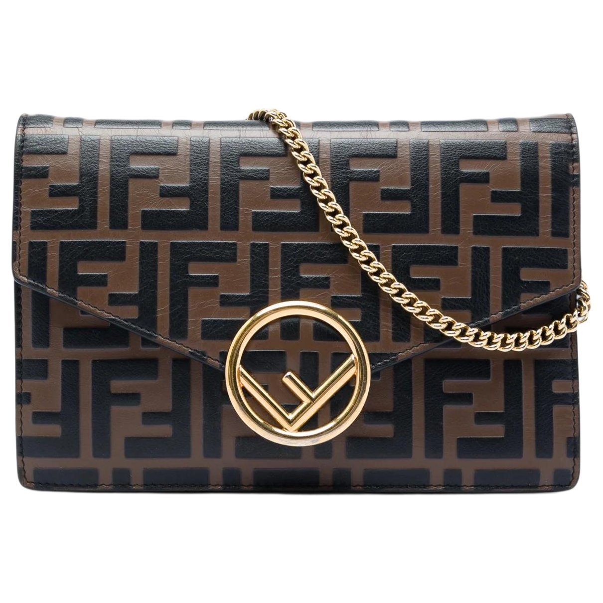 Wallet On Chain leather crossbody bag
