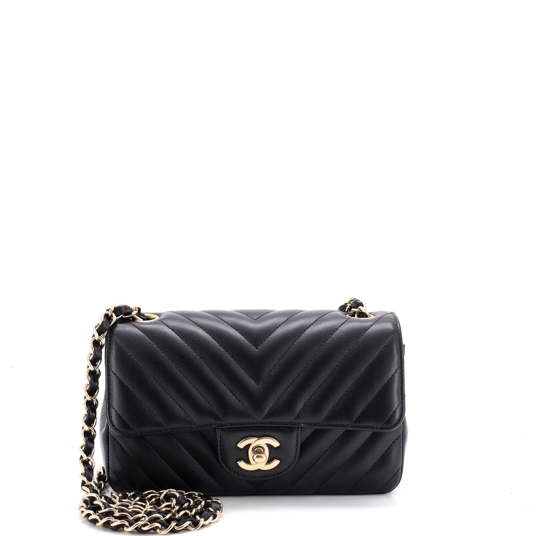 Classic Single Flap Bag Chevron Lambskin Mini