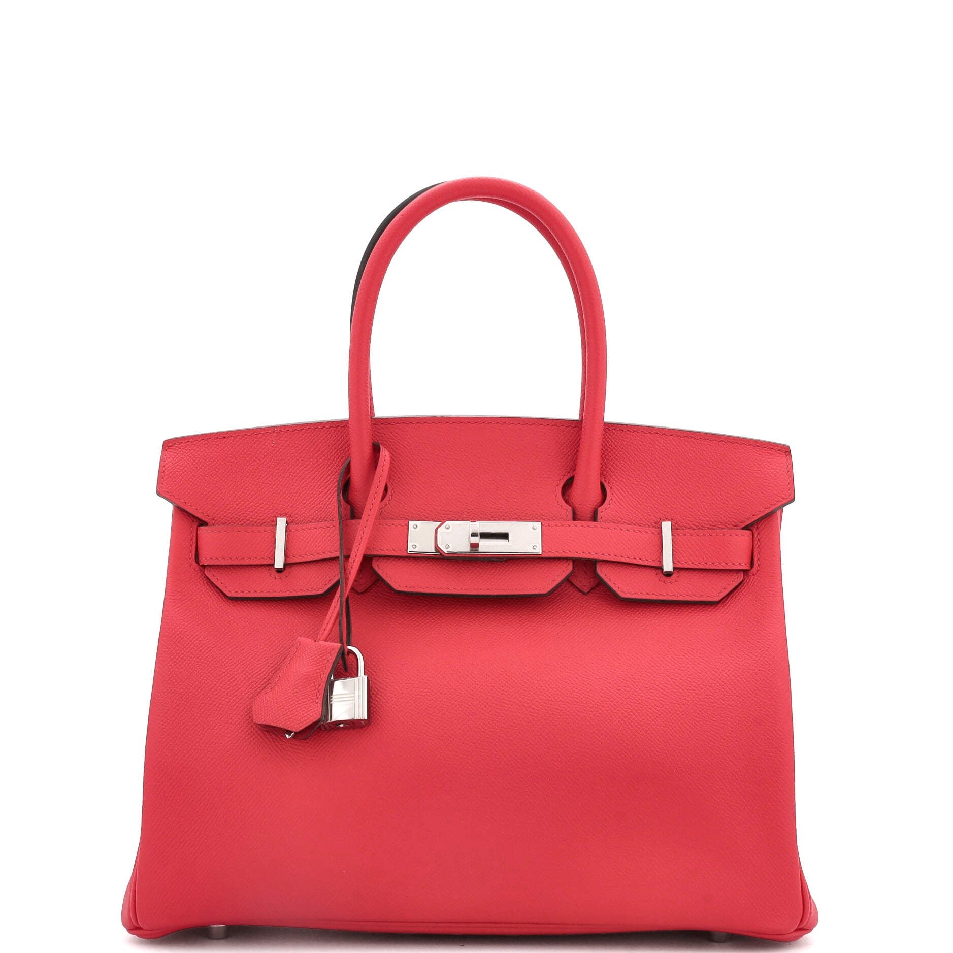 Hermes Birkin Handbag Bougainvillier Epsom with Palladium Hardware 30