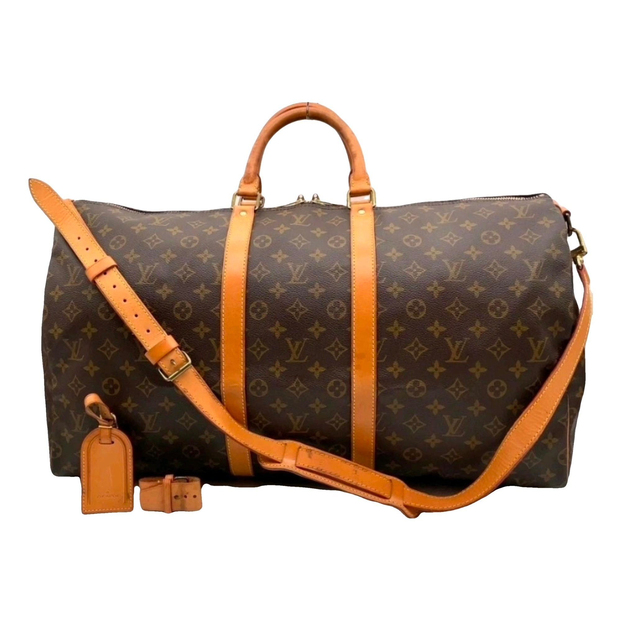 Keepall leather travel bag