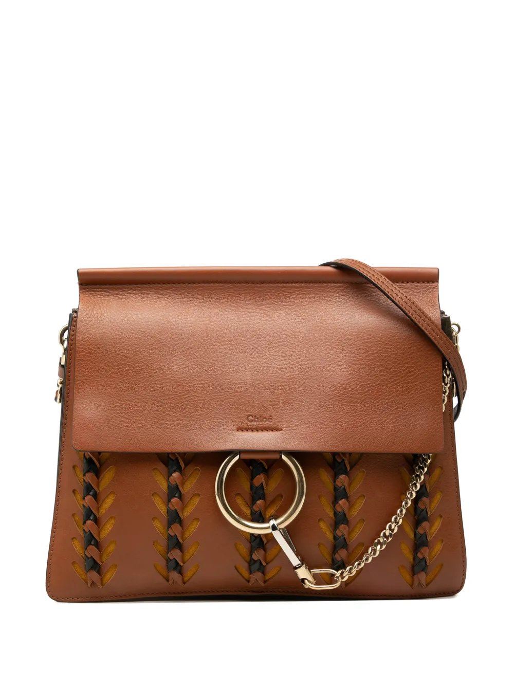 Chloe 2017 Medium Braided Leather Faye crossbody bag