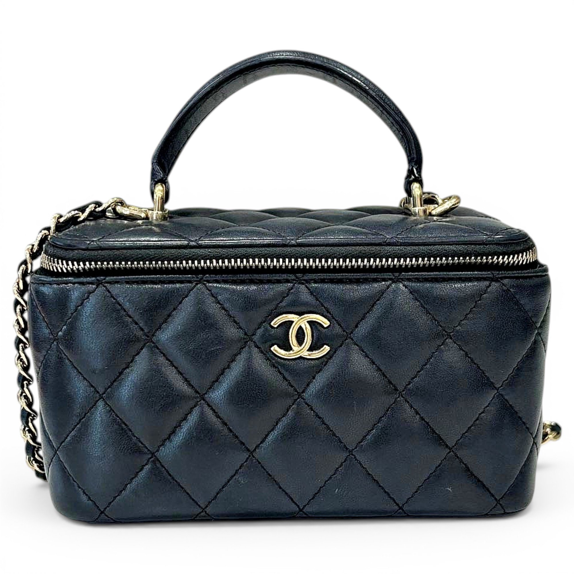 Vanity leather handbag